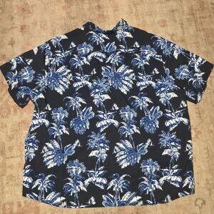 Caribbean Isle Breeze Performance 4XB Tropical Palm Print Hawaiian shirt
